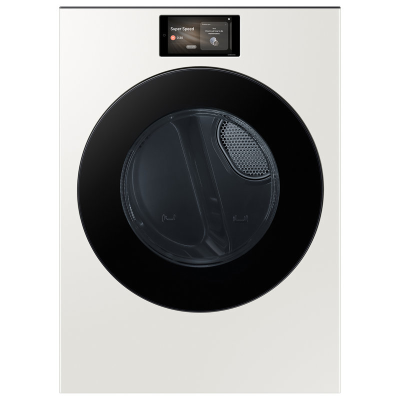 Samsung 7.6 cu. ft. Bespoke AI Ultra Capacity Front Load Gas Dryer with AI Home and AI OptiDry, Ivory