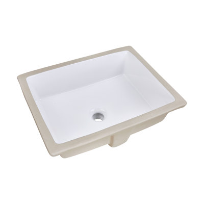 Wells Sinkware Rhythm Series 15.5'' Ceramic Rectangular Bathroom Sink with Overflow