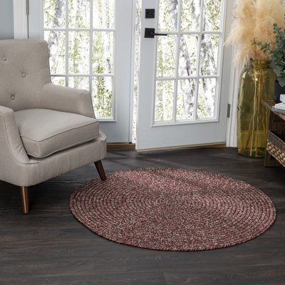 Tapis intérieur / extérieur tressé rouge Seline