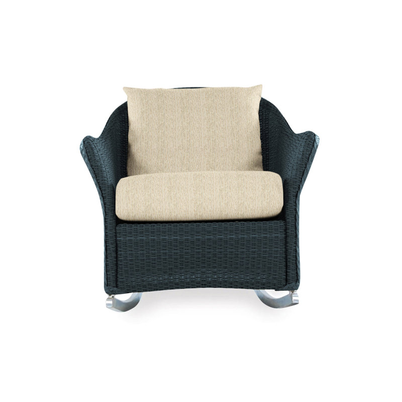 Weekend Retreat Outdoor Rocker Chair, Pewter, Charlotte Sparrow