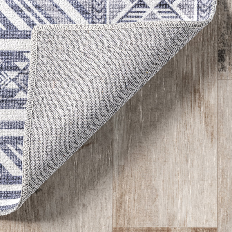 Machine Geometric Machine Washable Area Rug for Living Room Bedroom Dining Room Kitchen, Rectangle 4' x 6'