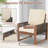 Ensemble de patio 4 pièces en cèdre avec corde et coussins en PE - Ensemble de conversation extérieur toutes saisons-869899845