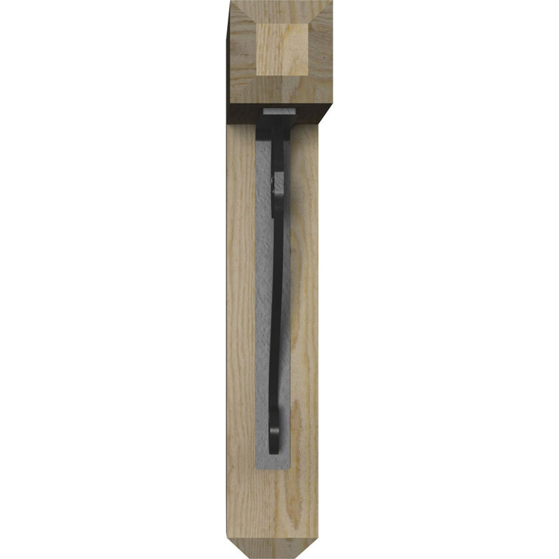 Support de fer Edwards, H 23 po x P 20 po, Sapin de Douglas l 3 1/2 po x T 4 po (lisse)