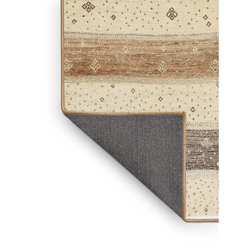 Tapis beige/gris contemporain, Rectangle 7 pi x 9 pi