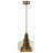 7"W Martin Brushed Brass Bell-Shaped Pendant Light