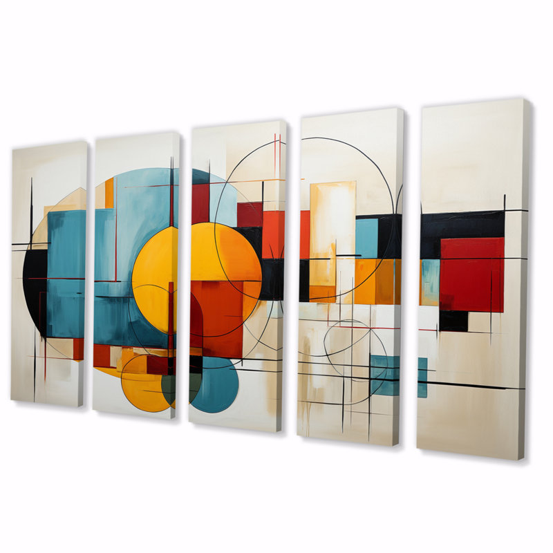 " Geometric Abstraction Focus II " 5 - Pieces