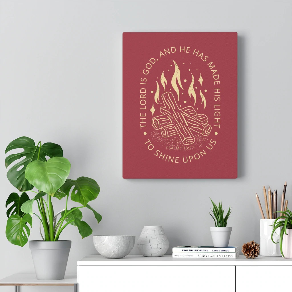 Trinx Scripture Canvas The Lord Is God Psalm 118 27 Wall Art Bible