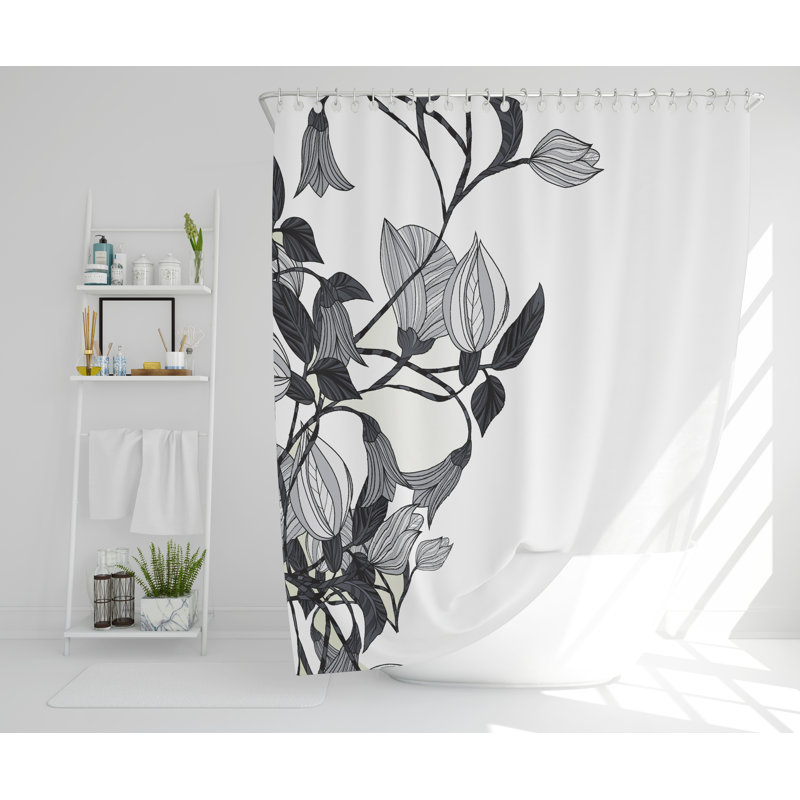 Caren Polyester Shower Curtain Set, 168cm H x 168cm W