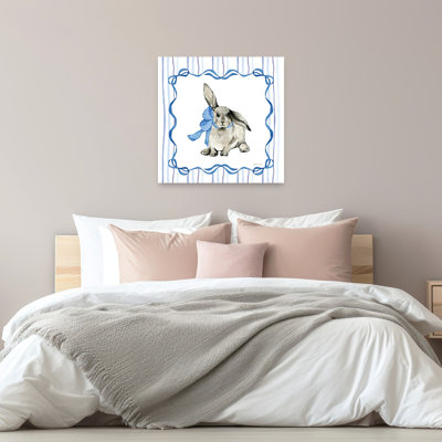 " Bluebonnet Bunnies VIII Abstract Contemporary Animal Spring Wall Art Print " by Yvette St. Amant