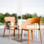 Polypropylène tropical orange simple - chaises latérales pour terrasses extérieures, chaises empilables, sièges de soutien lombaire