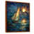 Toile avec cadre flottant brun