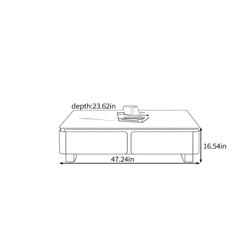 Iversen, 16.54" H x 47.24" L x 23.62" W