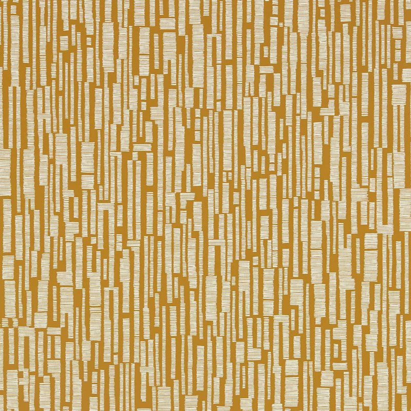 Series Geometric Metallic Wallpaper Roll, Saffron