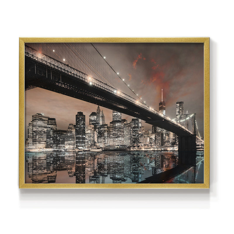 NYC Reflection -Framed Print - Restickable, 8" H x 10" W