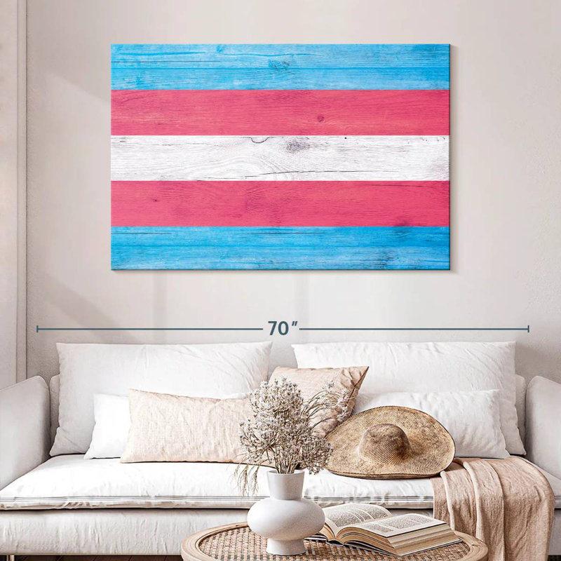 Kiahanna rose bleu blanc, H 32 po x l 48 po