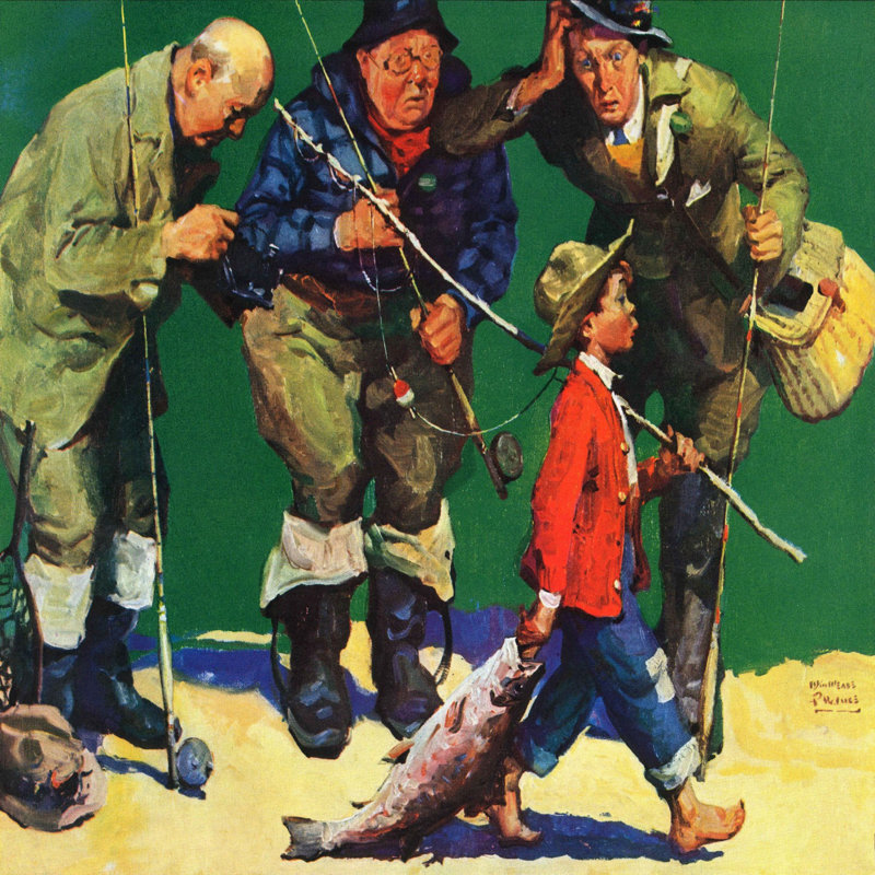 The Best Fisherman - Wrapped Canvas Print, 102cm H x 102cm W