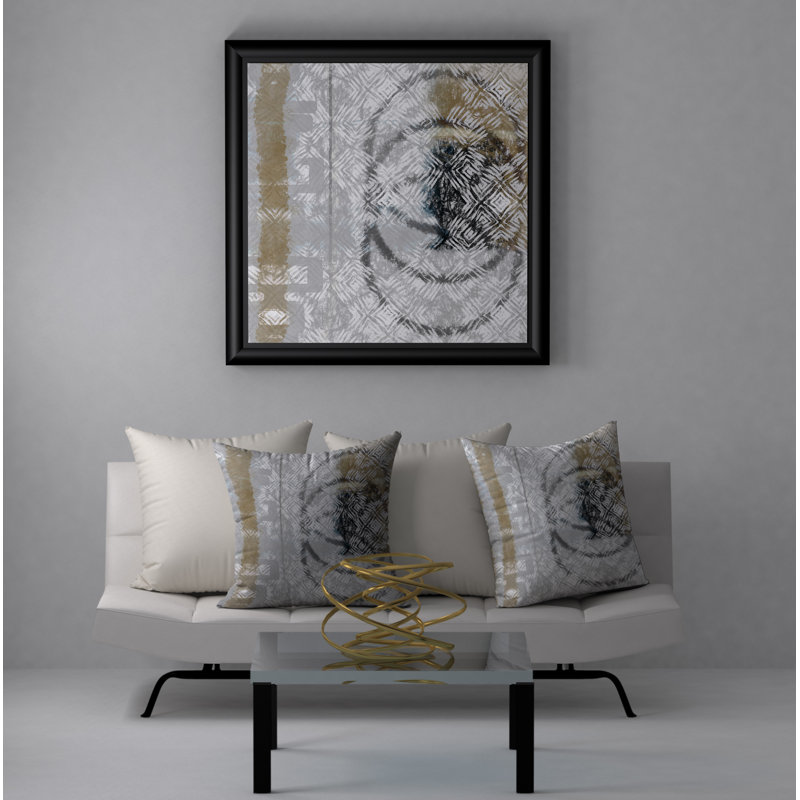 Abstract Reversible Throw Pillow, 18" x 18"