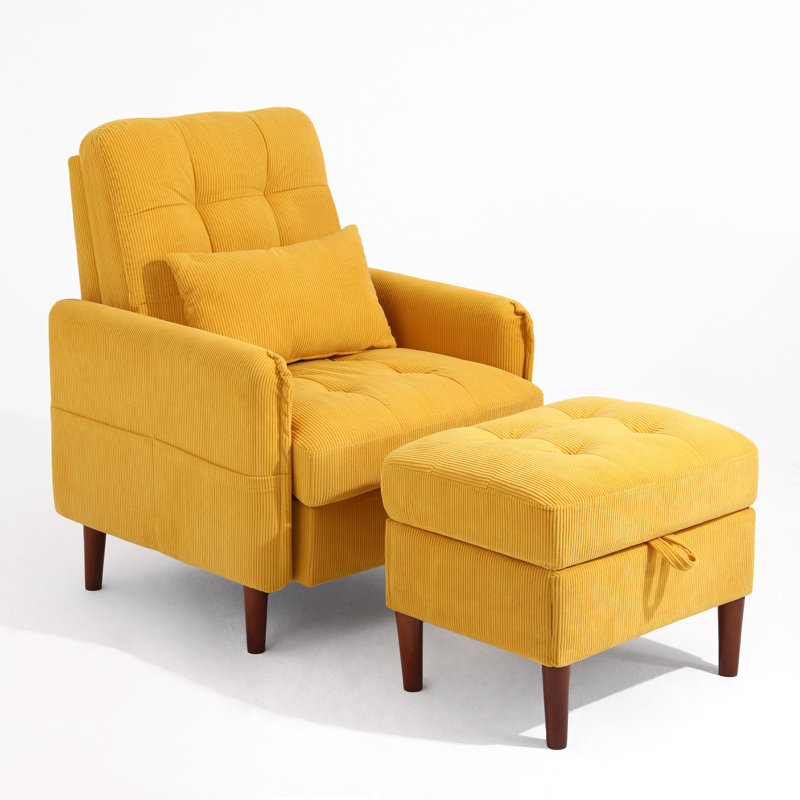 Upholstered Accent Chair, Orange