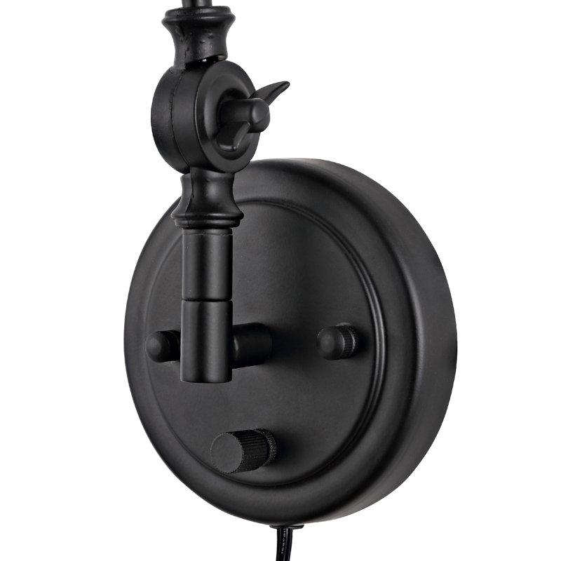 Bras articulé 1 lumière Ariaha, Noir