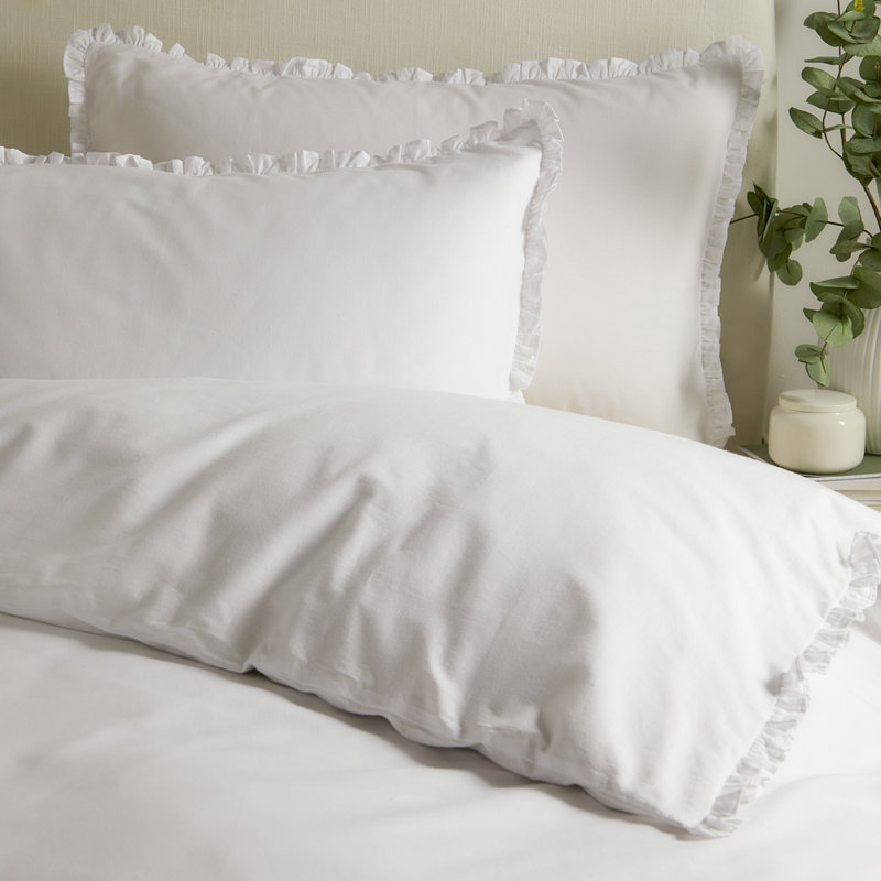 Newtilly No Pattern Duvet Cover Set with Pillowcases, King Duvet Cover Set + 2 Standard Pillowcases, White
