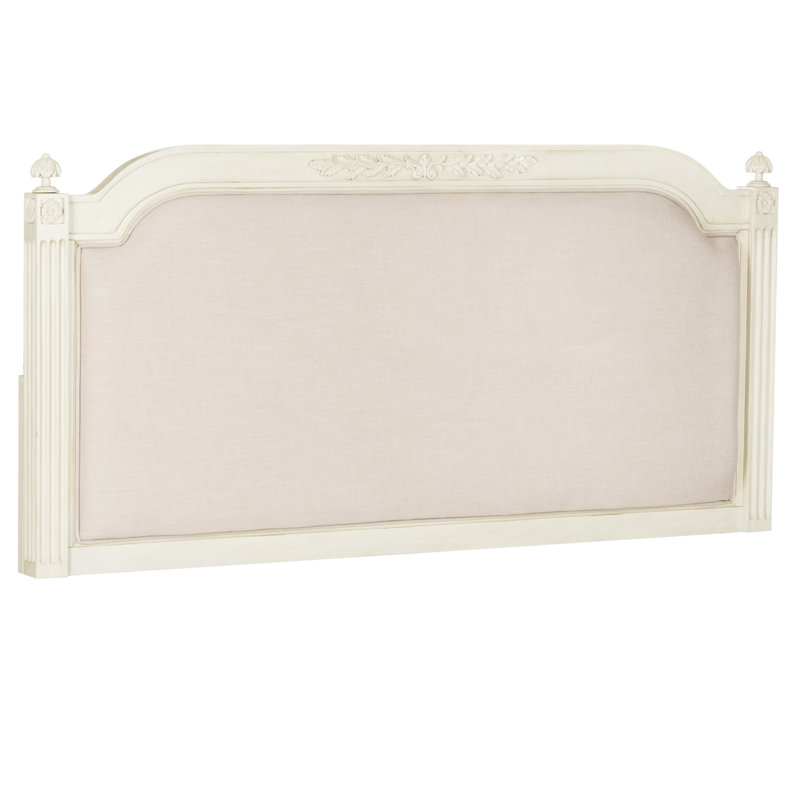 Arine Upholstered Headboard, Rustic Oak/Beige, Full/Double