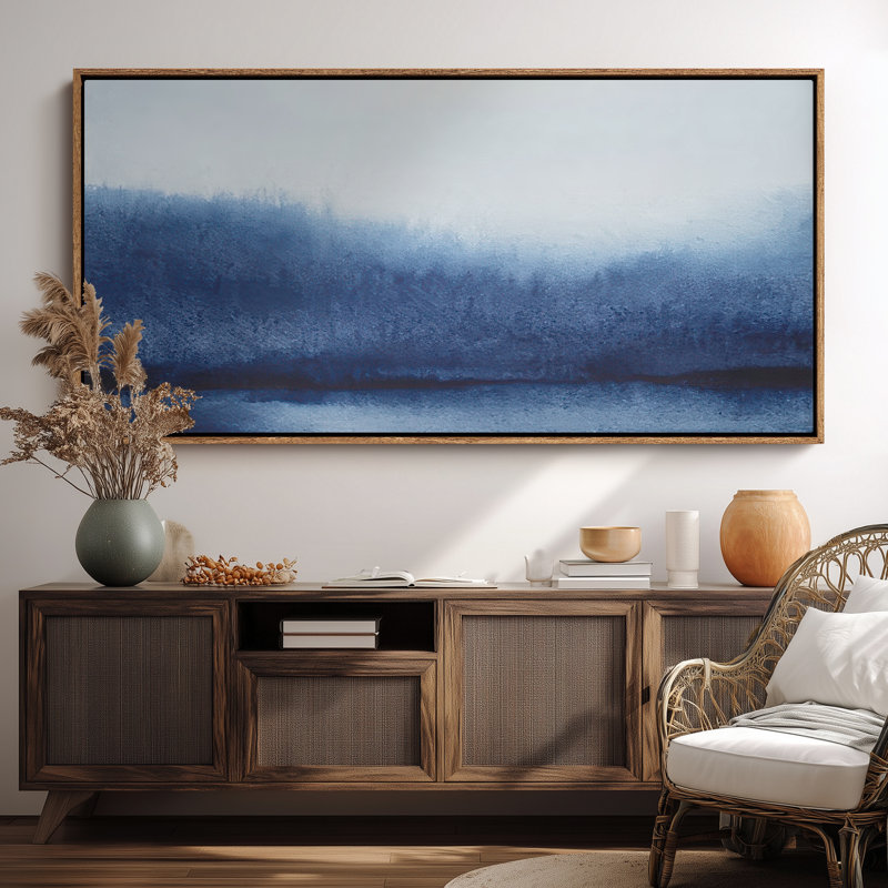 Très grand art mural rétro encadré pour art classique, H 30 po x l 60 po, Naturel