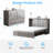 Queen Murphy Bed Cabinet with USB, Storage Drawers & Tri-Fold Mattress-117300927