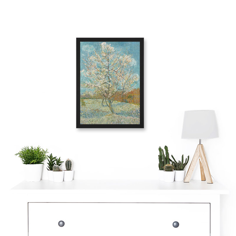 The Pink Peach Tree by Vincent Van Gogh - Single Picture Frame Painting