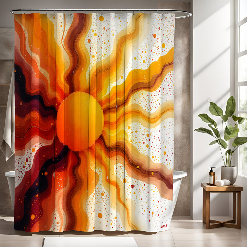 Rideau de douche avec tapis de bain, H 72 po x l 70 po