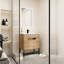Meuble-lavabo de salle de bain avec lavabo 30 po - Option de surface autoportante Pieds en métal