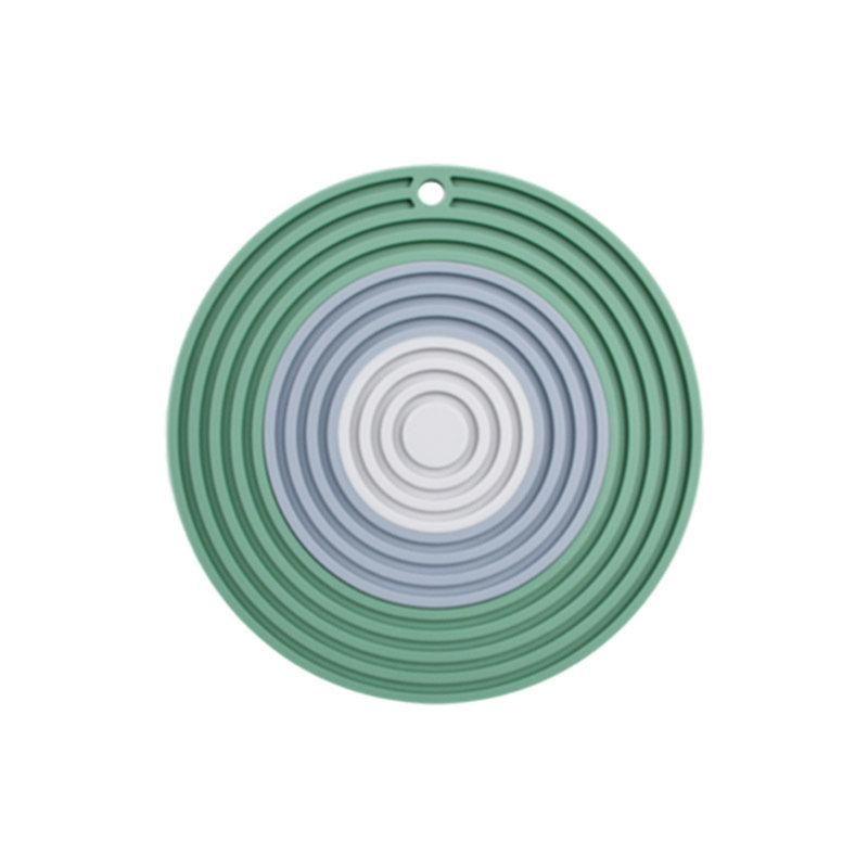 3 In 1 Silicone Trivet Mats Detachable, Green/Gray/White