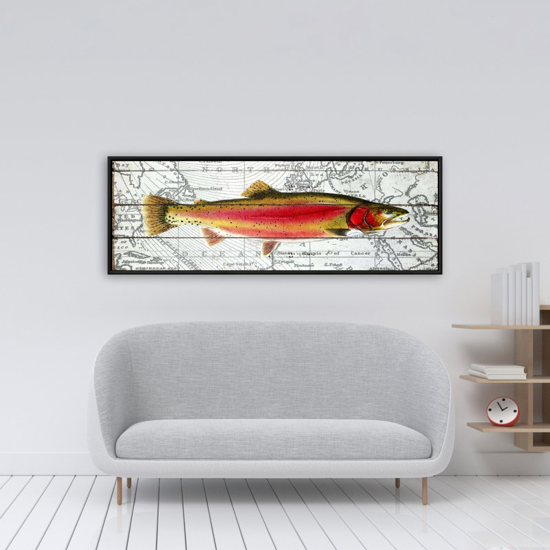 " Pink Trout On A Map "