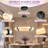 24" Modern Dimmable Integrated LED Ring Pendant Light, Faux Marble Resin Chandelier