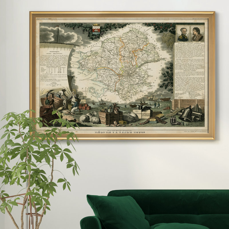 Atlas nationale illustre III-impression d’art graphique sur toile encadrée, H 18,5 po x l 24,5 po x P 1,5 po