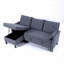 Canapé modulaire en L réversible avec rangement en L - coton et lin-138830488