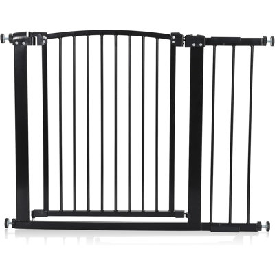 Barrière courbée en fer pour animaux de compagnie et pour bébés, barrière de sécurité intérieure en métal durable