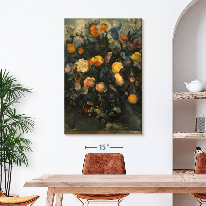 Fleurs et verts 1900, H 45 po x l 30 po