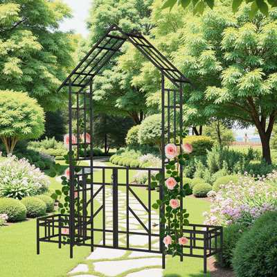Versatile Metal Garden Arch For Climbing Plants, Enhancing Outdoor Beauty