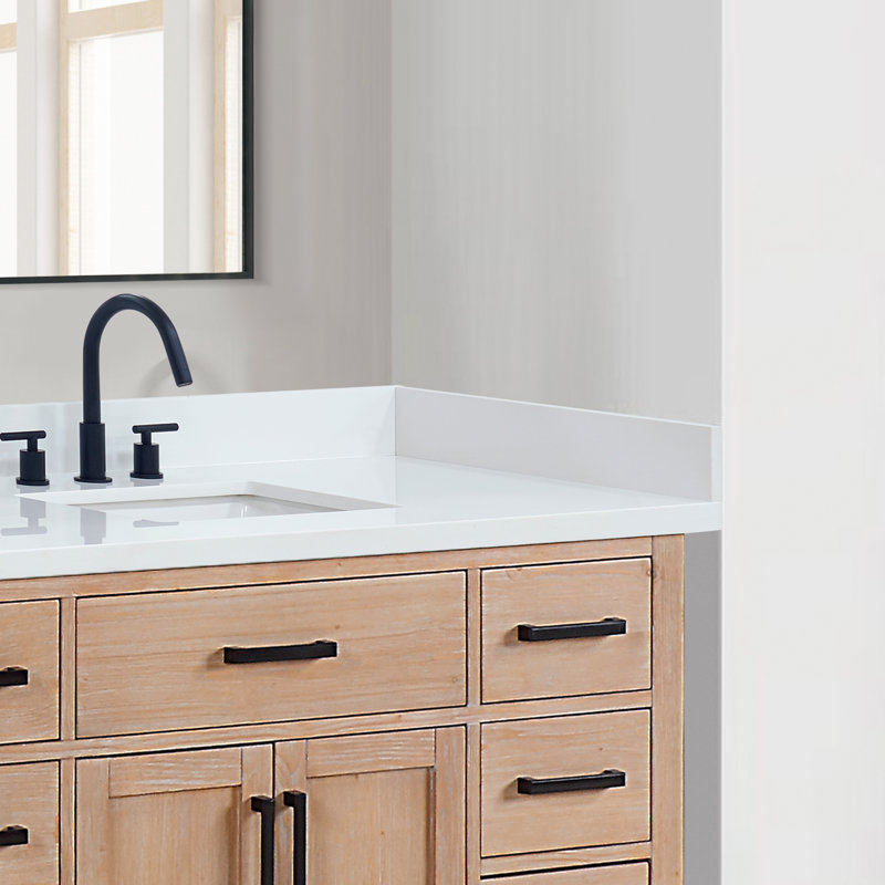 Snow White Engineered Stone Vanity Sidesplash 21.3"