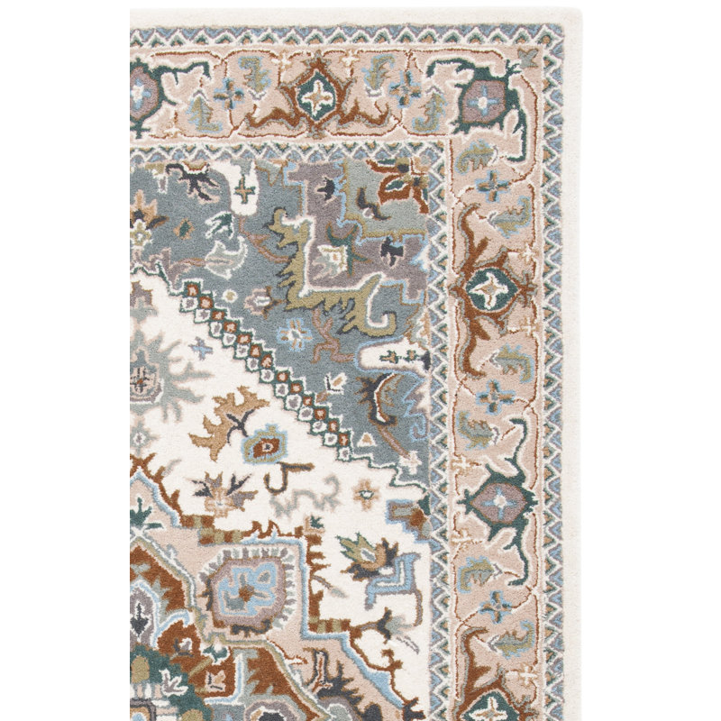 Cangelosi Hand Tufted Wool Oriental Indoor Rug, Rectangle 3' x 5'