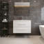 Londyn 30 po L x 18 po P 2 tiroirs Meuble-lavabo mural avec évier simple et Comptoir en Céramique blanc