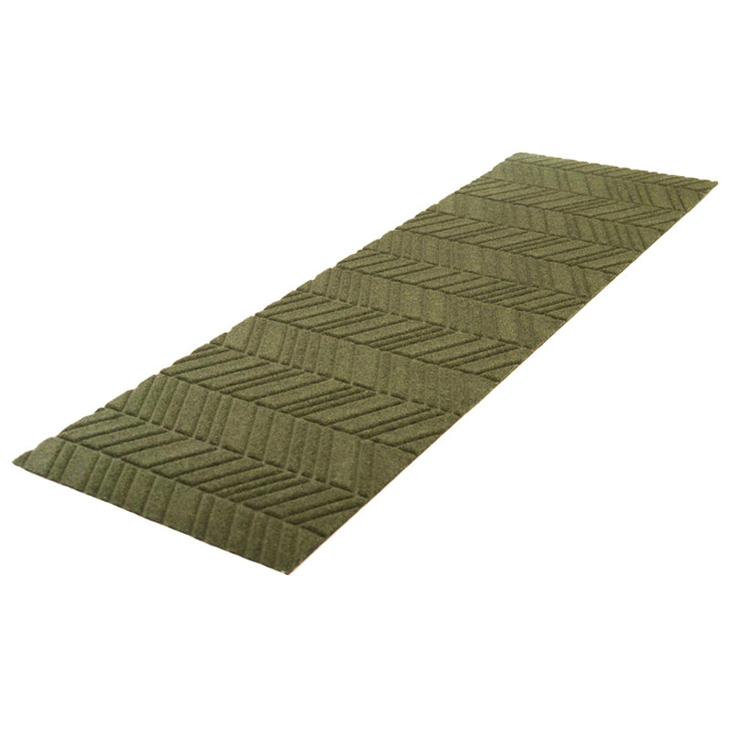 WaterHog® Luxe In Vein Non-Slip Indoor Outdoor Runner Doormat, 21.5" W x 70" L, Olive