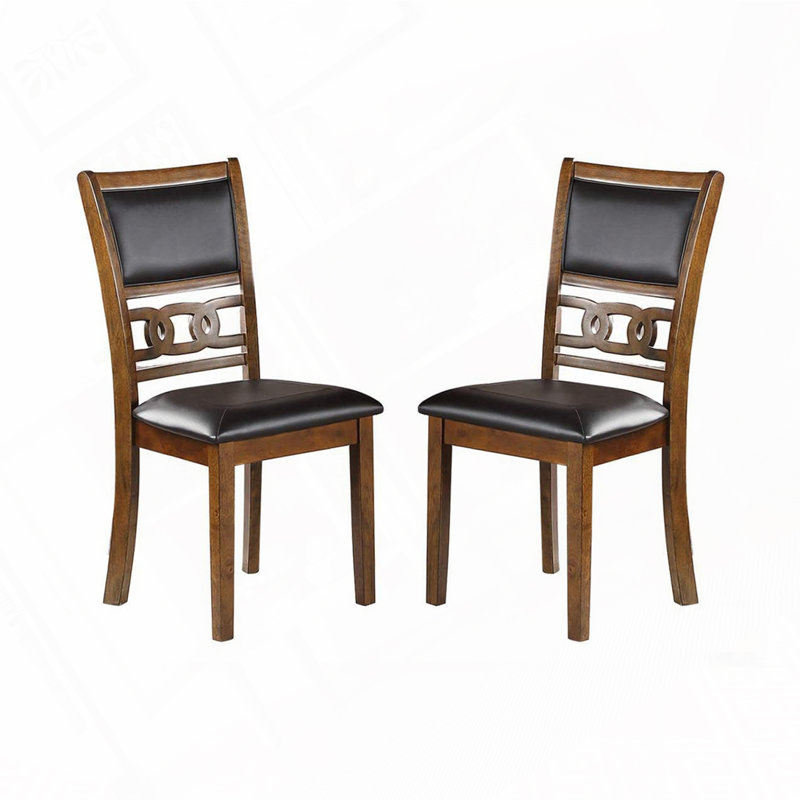 Chaises d'appoint de salle à manger rembourrées en similicuir