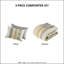 Édredon 3 pièces gris / jaune double / grand, imprimé 100% coton rayé, rembourrage, literie distinctive avec imprimé et attrayant