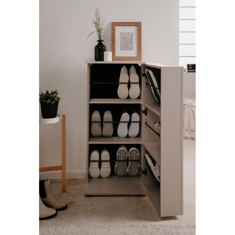 12 Pair Shoe Storage Cabinet, in Grey