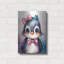 «Cute Penguin In Watercolor» par Momart, art mural en métal-1885647252