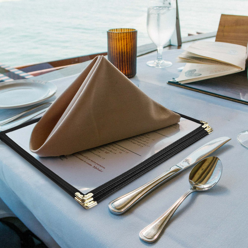 Paquet de 4 couvertures de menu 8 x 8 po WeChef