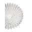 Round Fluted White Marble Bowl With Brass Base