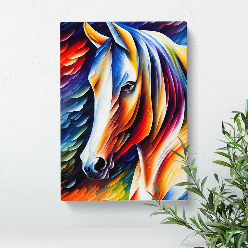 Horse Portrait No.2 - Wrapped Canvas, 50cm H x 35cm W x 3cm D