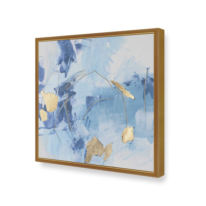 «Azul Profundo I» par June Erica Vess, reproduction d'art, Impression sur cadre ouvert sans papier mat, H 12 po x l 12 po